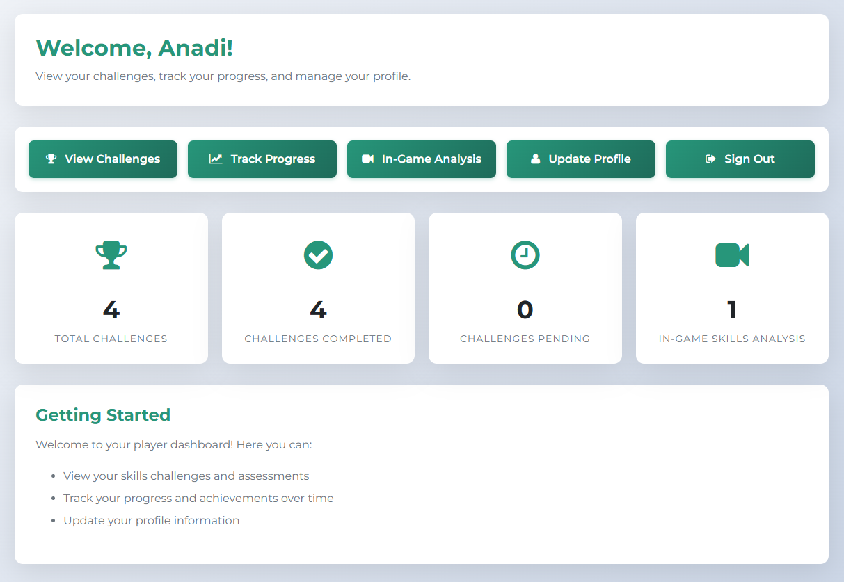 Parent dashboard home